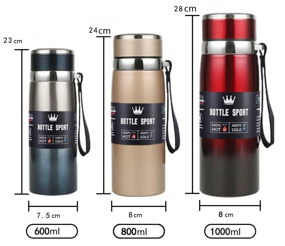 Manufacturer The New Sling Insulation Cup Household Portable Vehicle Insulated Pot Outdoor Stainless Steel Sports Kettle Vacuum Flask with Lift Rope