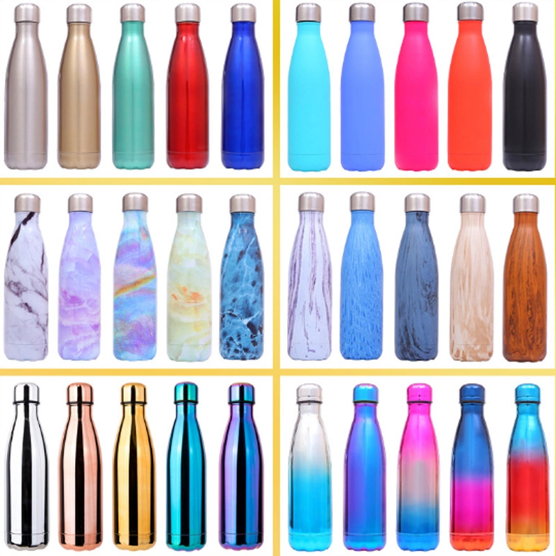 Wholesale Single Wall 750ml 304 Stainless Steel Cola Shaped Sports Water Bottle
