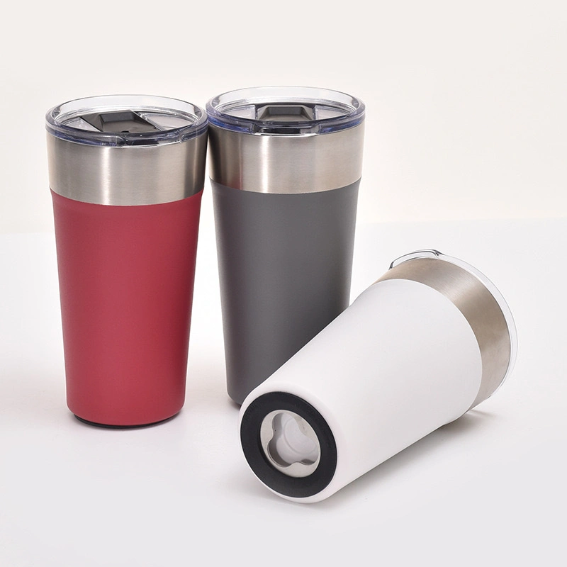 Stainless Steel 400ml Double Wall Insulated Travel Coffee Tumbler with Lid