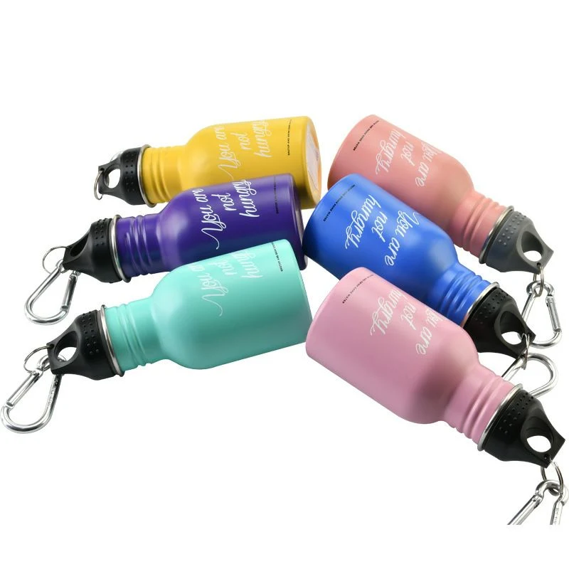 Outdoor Single Wall Sublimation Tumbler Vacuum Flasks with Handle Cover Sport Stainless Steel Water Bottle Amazon Top Seller